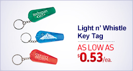 Light n' Whistle Custom Logo Key Tag