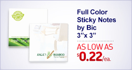 Imprinted Sticky Notes by BiC - 3" x 3" - 25 Sheets