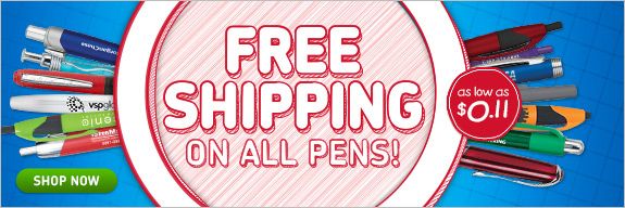 Free Shipping on Pens!