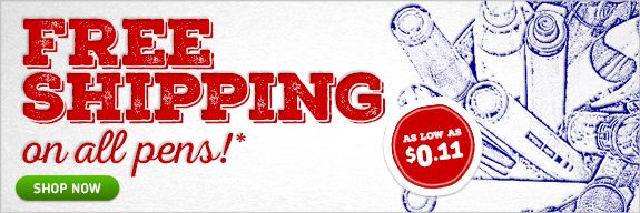 Free Shipping On Pens!