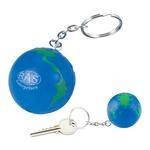 Promotional Globe Keychain Promo Stress Ball with Logo