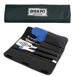 Promotional Cool Blue Silicone Promo BBQ Set with Logo