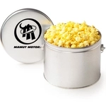Promotional Old Fashion Buttered Custom Popcorn in Tin - 1/2 Gallon with Logo