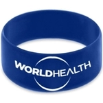 Promotional Wide Custom Silicone Wristband - Screened with Logo