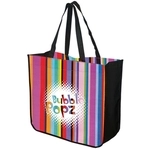 Promotional Multi-Stripe Logo Tote Bag - 16.25