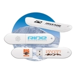 Promotional Snowboard Logo USB Drive - 1GB with Logo
